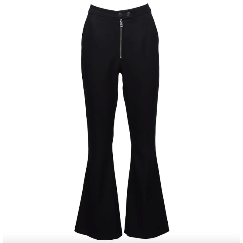 A.L.C. Navy Wool Blend Flared Pants